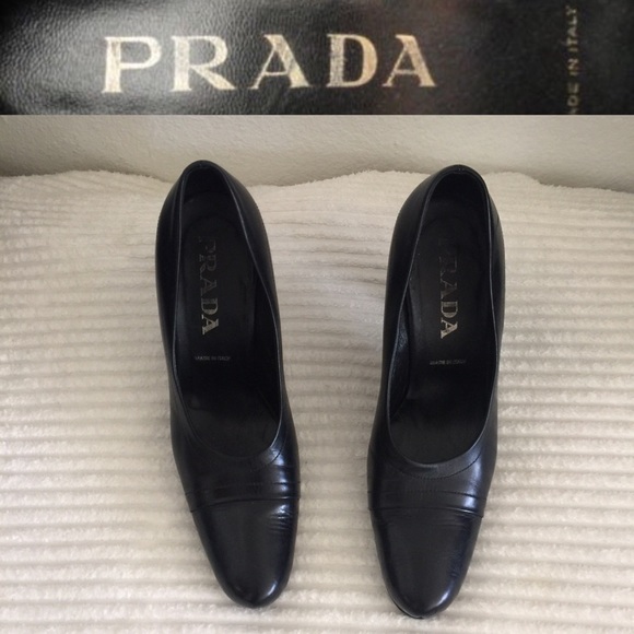 Prada Shoes - Prada Leather black heels
